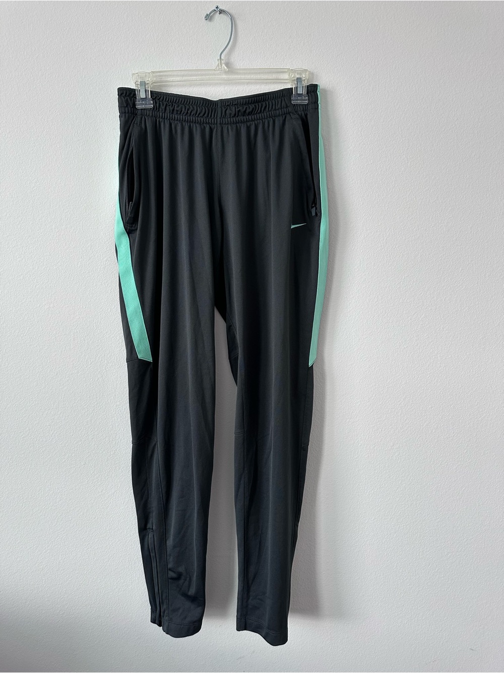 Nike Black Dri-FIT Pants with Mint-Grey Accents